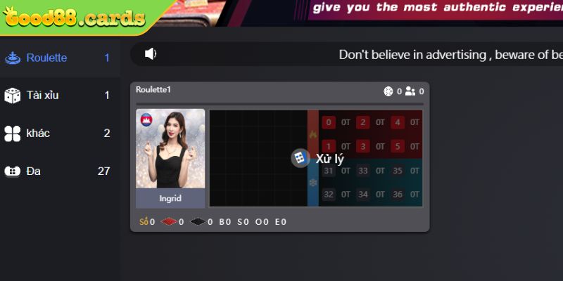 Thông tin chung về game Roulette Good88